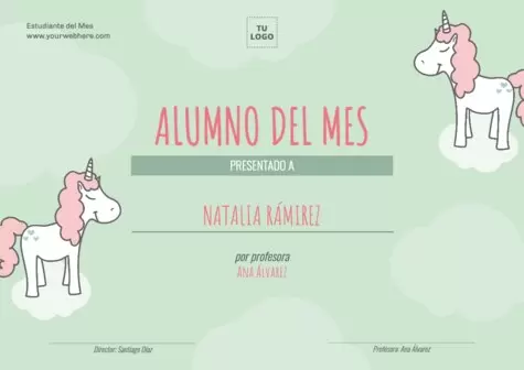 Edita una plantilla del estudiante del mes