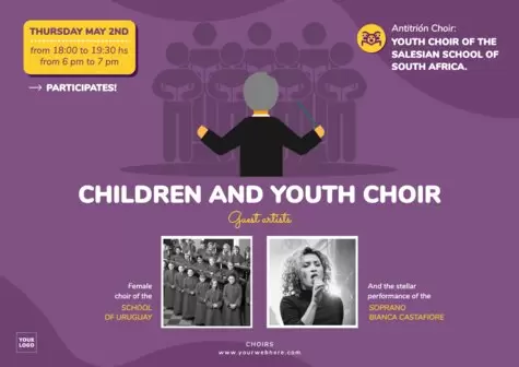 Edit a choir recruitment flyer