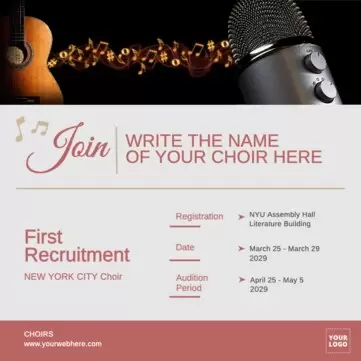 Edit a choir recruitment flyer