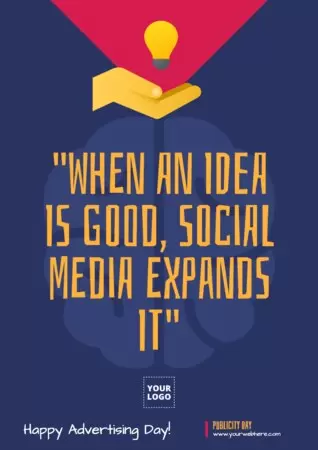 Bearbeite ein Design für den Werbetag