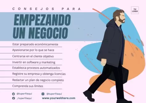 Edita un diseño con consejos para negocios