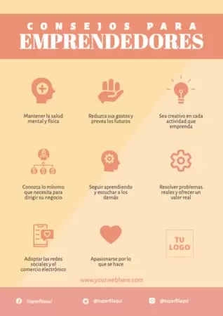 Edita un diseño con consejos para negocios