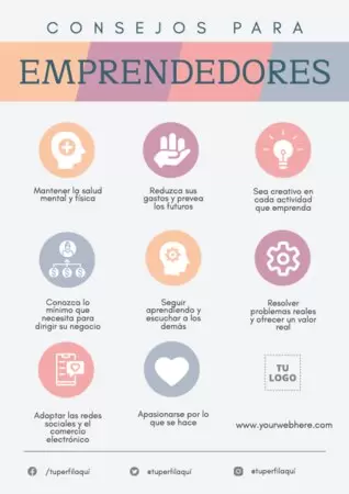 Edita un diseño con consejos para negocios