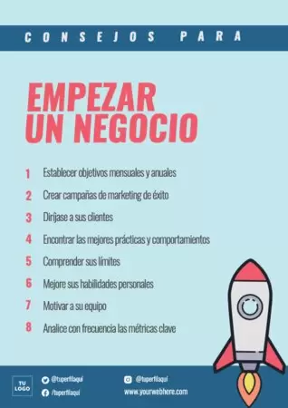 Edita un diseño con consejos para negocios