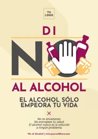 Edita un cartel de alcoholismo