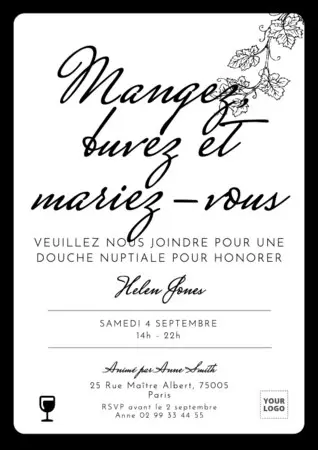 Modifier une invitation à une dégustation de vins