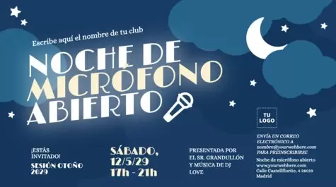 Edita un folleto de Open Mic