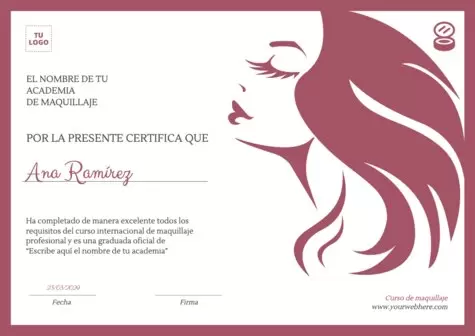 Edita un folleto de clases de maquillaje