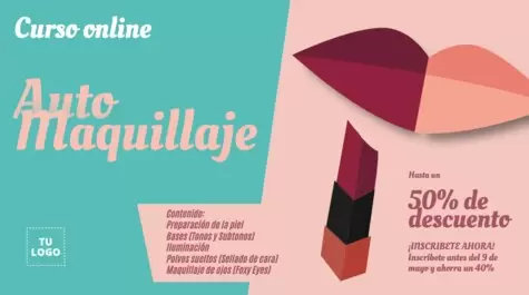 Edita un folleto de clases de maquillaje