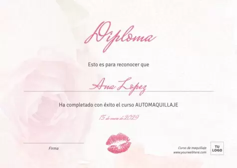 Edita un folleto de clases de maquillaje