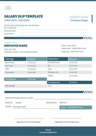 Eine kostenlose Vorlage für Gehaltsabrechnungen bearbeiten