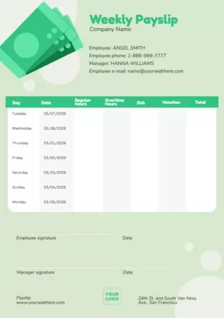 Eine kostenlose Vorlage für Gehaltsabrechnungen bearbeiten