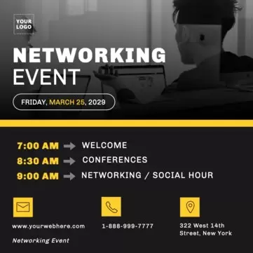 Edit a networking event template