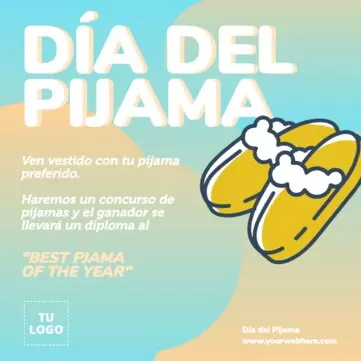 Edita un poster del Día del Pijama