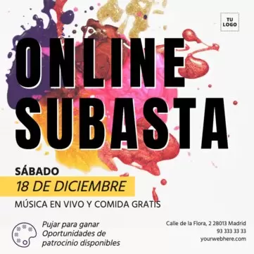 Edita un diseño para una subasta