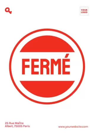 Modifier un panneau Ouvert / Fermé