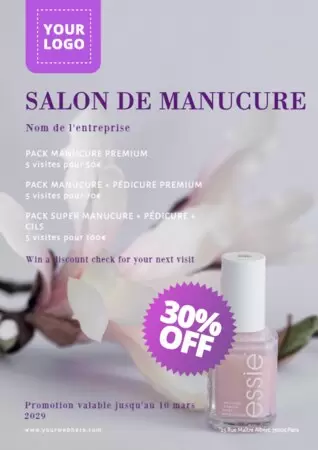 Modifier un modèle pour votre salon de manucure