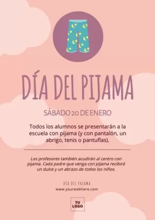 Edita un poster del Día del Pijama