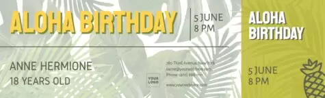 Edit a Hawaiian theme invitation