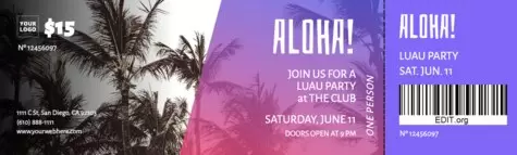 Edit a Hawaiian theme invitation
