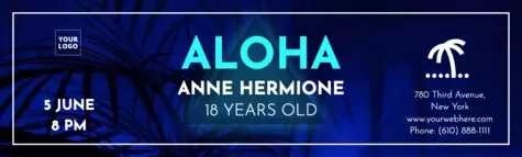 Edit a Hawaiian theme invitation