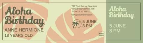 Edit a Hawaiian theme invitation