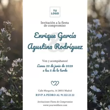 Edita una tarjeta de fiesta de pedida