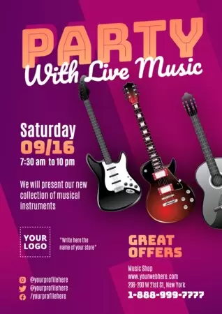 Edit a Music Store template