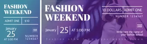 Bearbeite eine Fashion Show Vorlage