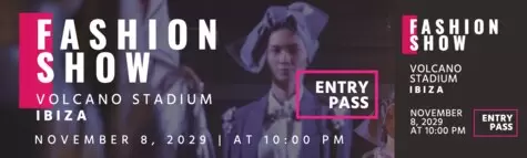 Edit a fashion show banner design