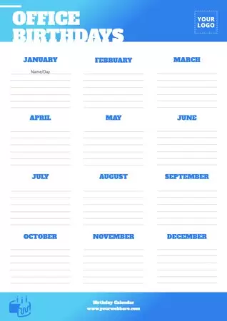 Edit a birthday list template