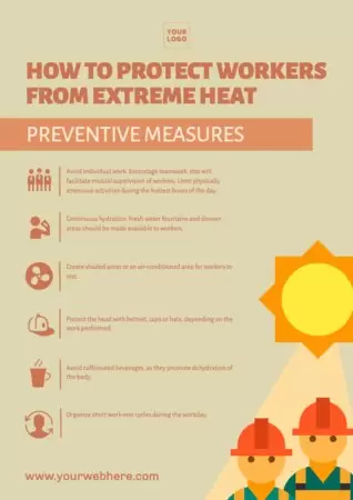 Edit a heat exhaustion poster