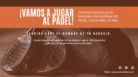 Edita un banner de Pádel