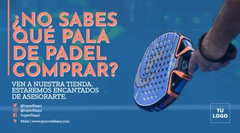 Edita un banner de Pádel