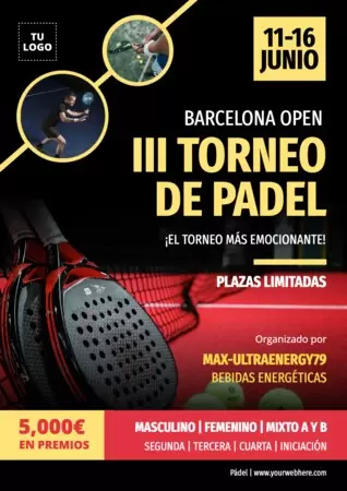 Edita un banner de Pádel