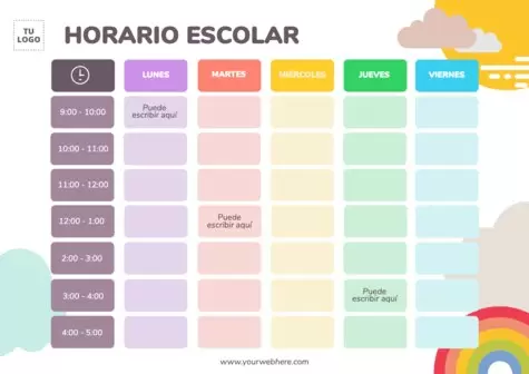 Crear un horario escolar