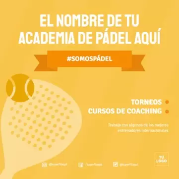 Edita un banner de Pádel