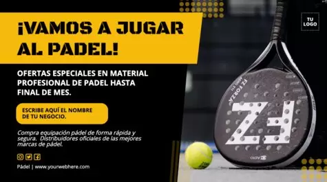 Edita un banner de Pádel