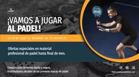 Edita un banner de Pádel