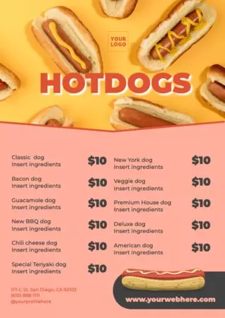 Een hotdogmenu bewerken