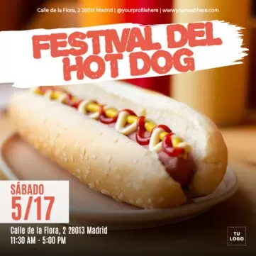 Edita un banner de Hot dogs