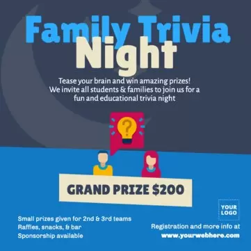 Edit a Trivia night flyer