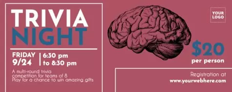 Edit a Trivia night flyer