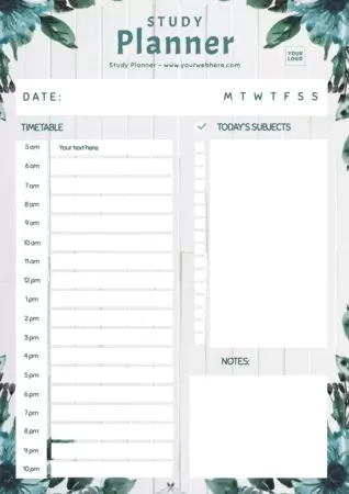 Edit an exam planner template