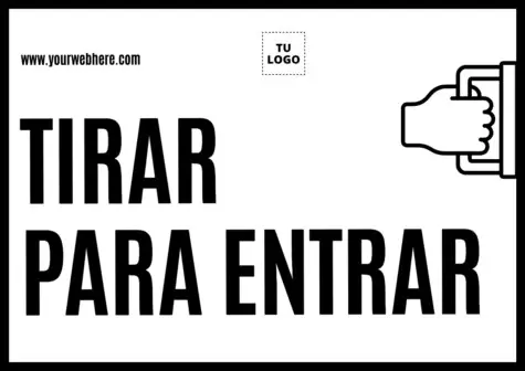 Editar un cartel de Empujar / Tirar