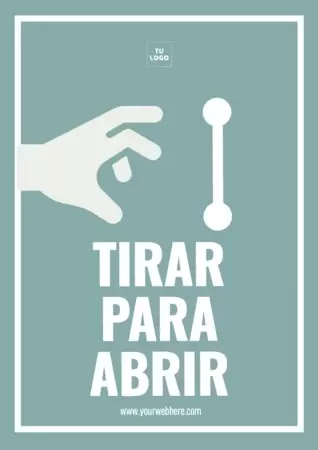 Editar un cartel de Empujar / Tirar