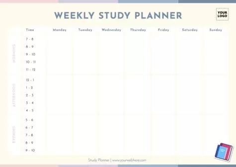Elabora un planner settimanale