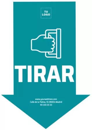 Editar un cartel de Empujar / Tirar