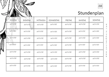 Bearbeite einen Wochenplaner