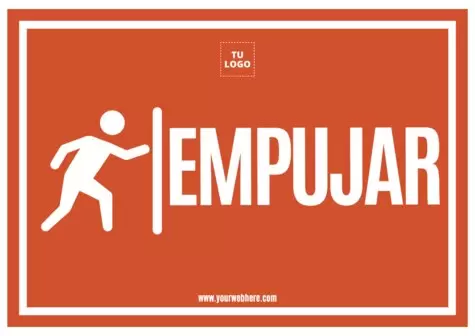 Editar un cartel de Empujar / Tirar